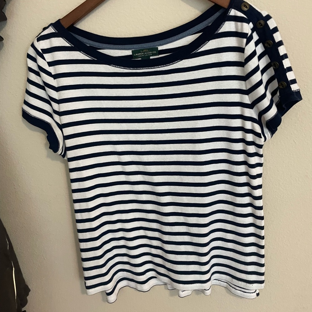 Ralph Lauren Jeans Navy & White Top